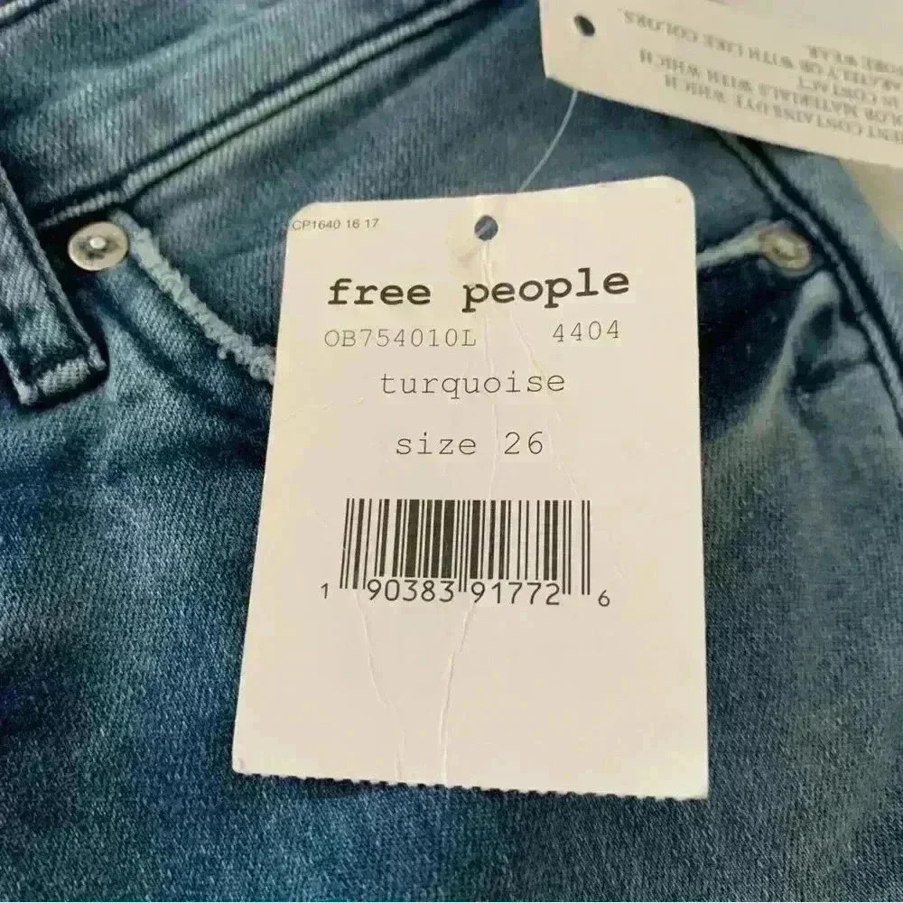 Free People Women's Mid-Rise Skinny Jeans Size 26 Long - Picture 5 of 12